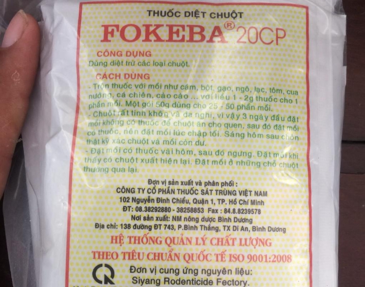 Thuốc diệt chuột FORKEBA 20% Giá Gốc